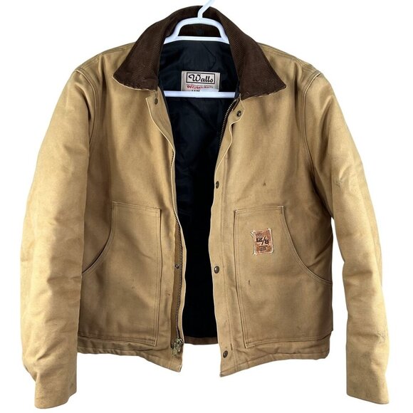 Walls Mens 2XL Blizzard-Pruf Corduroy Collar Canvas Jacket Chore Coat USA Made - Picture 1 of 16